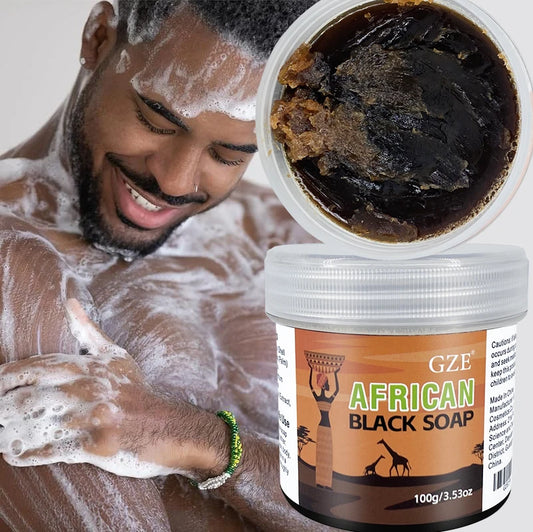 African Black Soap 3-in-1 Face, Hair, and Body Cleanser - Petti’s Natural Boutique