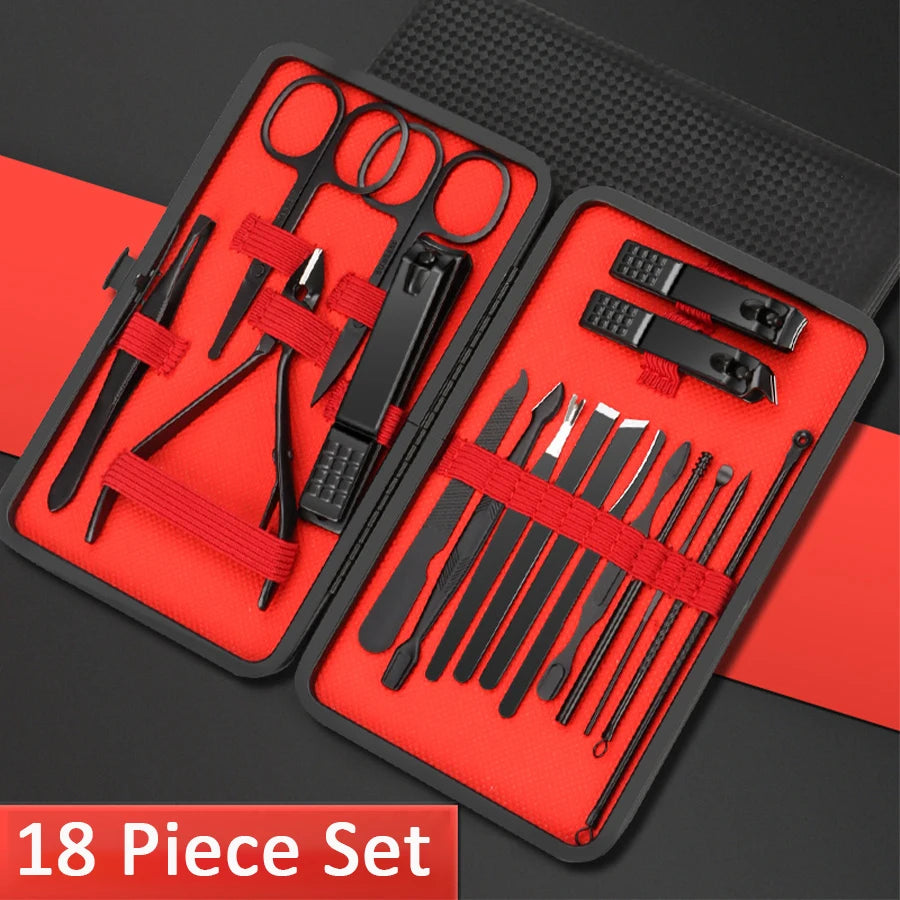 Stainless Steel Professional Manicure Set Kits - Petti’s Natural Boutique