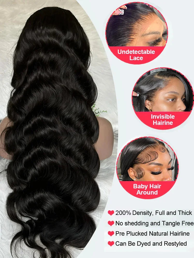13x6 Body Wave Lace Frontal Wig HD - Petti’s Natural Boutique