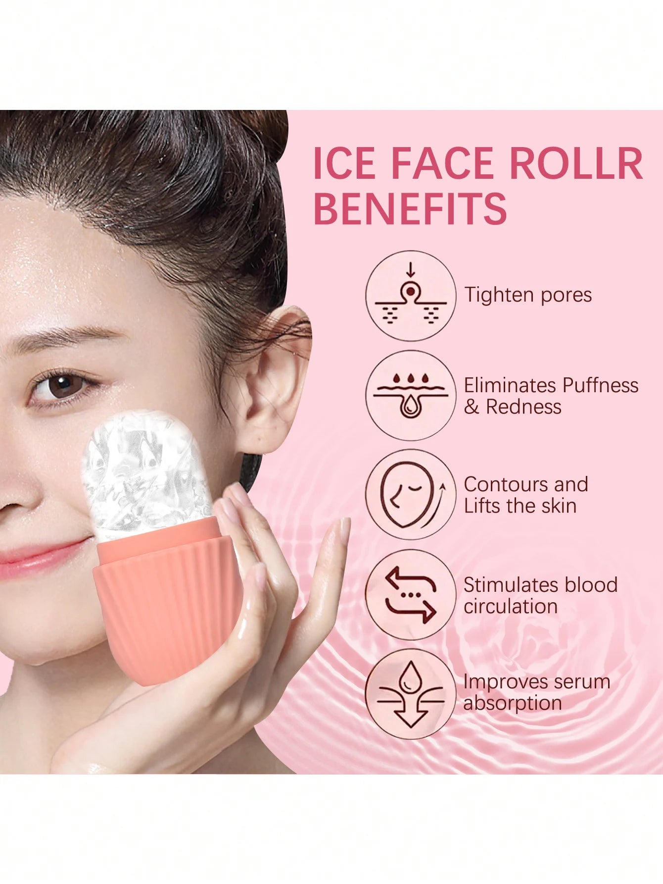 Silicone Ice Roller Massager for Face - Petti’s Natural Boutique