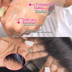 200 Density HD Lace Frontal Human Hair Straight 360 Wigs - Petti’s Natural Boutique