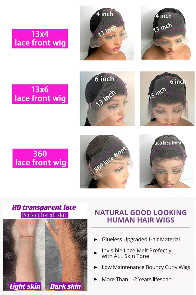 250% Density Straight Hd Transparent 13x6 Lace Frontal Wig - Petti’s Natural Boutique