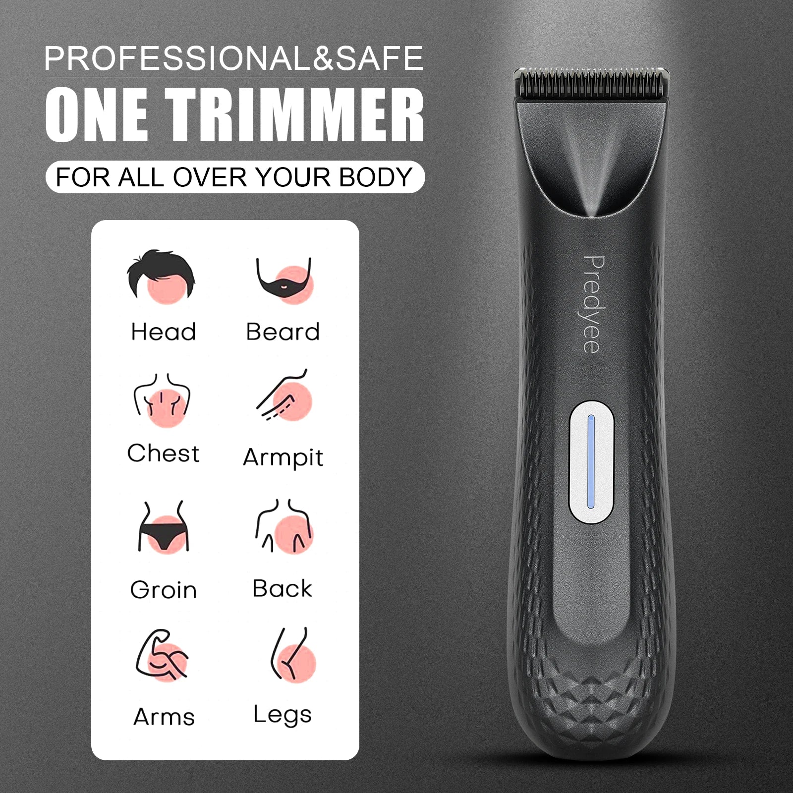 Waterproof Electric Trimmer for Men's Groin Hair - Petti’s Natural Boutique