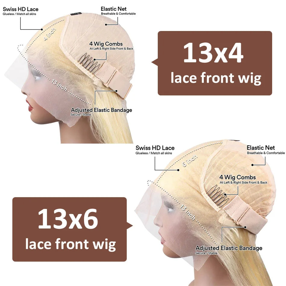 13X6 Wiggogo Blonde Lace Front Wig Human Hair - Petti’s Natural Boutique