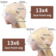 13X6 Wiggogo Blonde Lace Front Wig Human Hair - Petti’s Natural Boutique