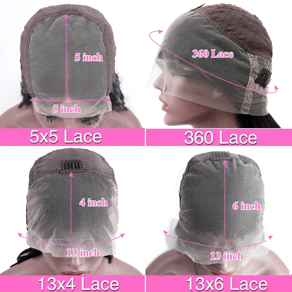 200 Density HD Lace Frontal Human Hair Straight 360 Wigs - Petti’s Natural Boutique