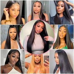 250% Density Straight Hd Transparent 13x6 Lace Frontal Wig - Petti’s Natural Boutique