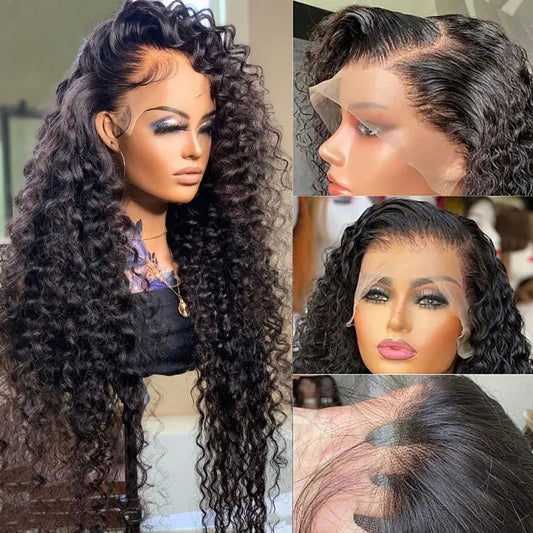 Curly Lace Front Human Hair Wigs - Petti’s Natural Boutique