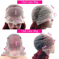 Burgundy 13x4 HD Lace Frontal Human Hair Wig - Petti’s Natural Boutique
