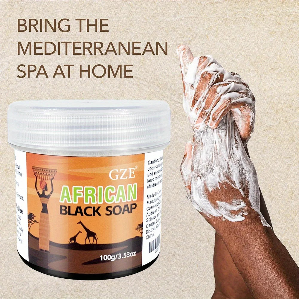 African Black Soap 3-in-1 Face, Hair, and Body Cleanser - Petti’s Natural Boutique